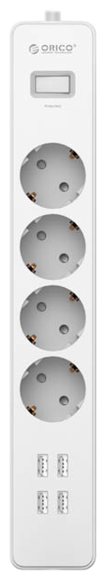 Сетевой фильтр ORICO OSC-4A4U-WH, 1.5 м (фото modal 2)