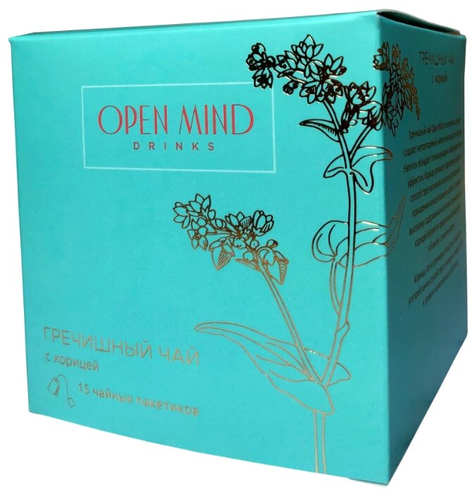 Чай травяной Open mind гречишный с корицей в пакетиках (фото modal 1)