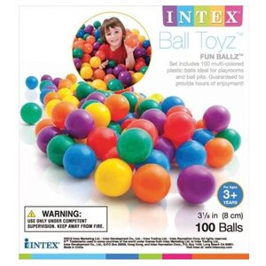 Шарики для сухих бассейнов Intex 100 штук, 8 см (49600) (фото modal nav 4)