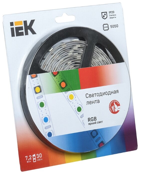 Светодиодная лента IEK LED LSR-5050RGB30-7.2-IP20-12V 5 м (фото modal 1)