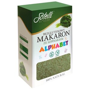 Sotelli Макароны Alphabet со шпинатом gluten free, 400 г (фото modal nav 1)