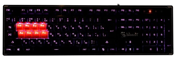 Клавиатура A4Tech Bloody B3370R Black USB (фото modal 1)