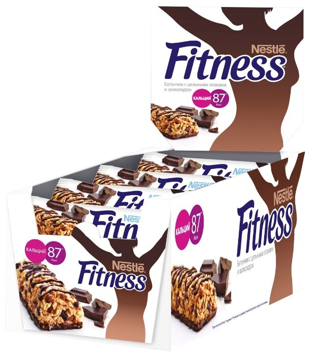 Злаковый батончик Nestle Fitness Шоколад, 24 шт (фото modal 1)
