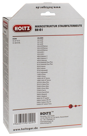 Holtz Синтетические пылесборники BE-01 (фото modal 3)