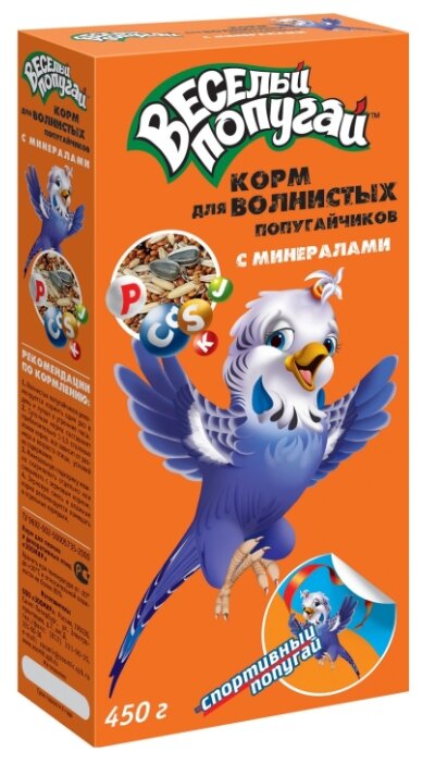 Зоомир корм Веселый Попугай с минералами для волнистых попугаев (фото modal 1)