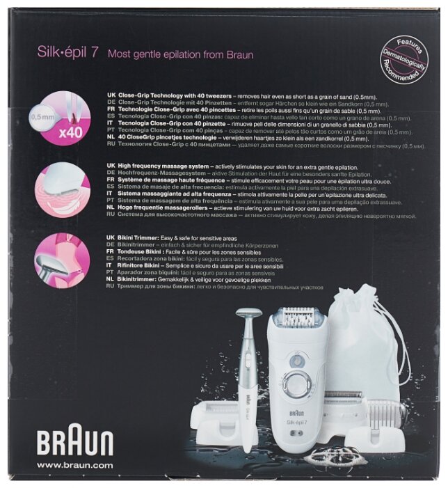 Эпилятор Braun 7561 Silk-epil 7 + триммер (фото modal 9)