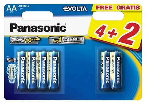 Батарейка AA Panasonic Evolta LR6EGE (фото modal 3)
