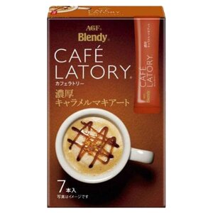 Растворимый кофе AGF Cafe Latory Latte карамельный Макиато, в стиках (фото modal nav 1)