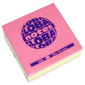 Global Notes блок-кубик с липким слоем 4 цвета 75х75 мм, 320 листов (365439) (фото modal nav 1)
