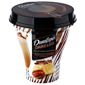 Питьевой йогурт Даниссимо Shake&Go с белым шоколадом, пеканом и пряной корицей 5.2%, 260 г (фото modal nav 1)