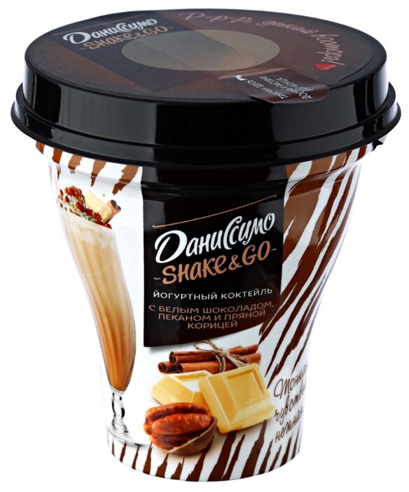 Питьевой йогурт Даниссимо Shake&Go с белым шоколадом, пеканом и пряной корицей 5.2%, 260 г (фото modal 1)