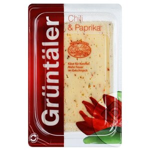Сыр Gruntaler С чили и паприкой полутвердый 45% (фото modal nav 1)