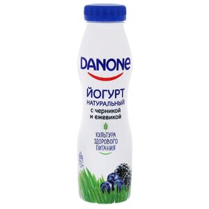 Питьевой йогурт Danone с черникой и ежевикой 2.1%, 270 г (фото modal nav 1)