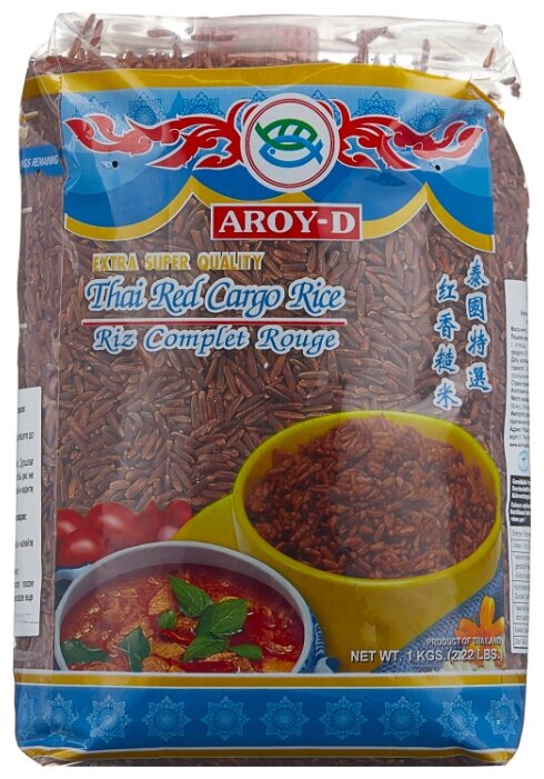 Рис Aroy-D Красный тайский красный 1 кг (фото modal 1)