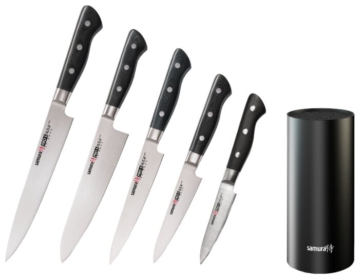 Набор Samura Pro-S 5 ножей с подставкой (фото modal 1)
