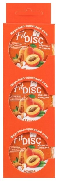 Фруктово-ореховый снэк Fit Disk Абрикос и миндаль 75 г (3 шт.) (фото modal 1)