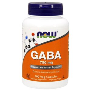 Аминокислота NOW GABA 750 mg (100 капсул) (фото modal nav 1)