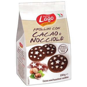 Печенье Gastone Lago Frollini с шоколадом и фундуком, 350 г (фото modal nav 1)