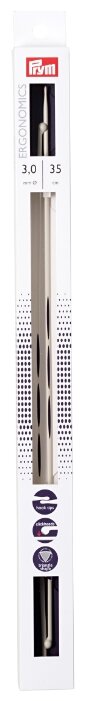 Спицы Prym полимерные Ergonomics диаметр 3 мм, длина 35 см (фото modal 1)