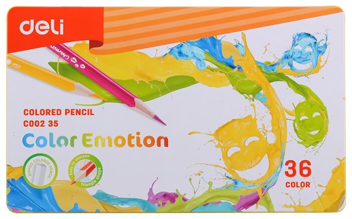 Deli Карандаши цветные Color Emotion 36 цветов (1028828) (фото modal 1)