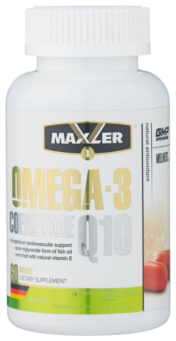 Омега жирные кислоты Maxler Omega-3 Coenzyme Q10 (60 капсул) (фото modal 1)