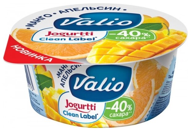 Йогурт Valio Манго и апельсин 2.9%, 120 г (фото modal 1)