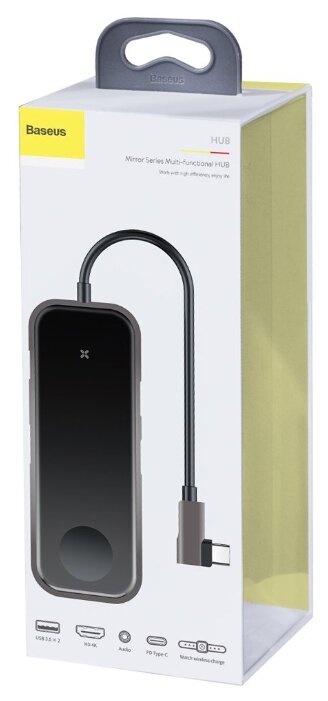 USB-концентратор Baseus Mirror Series Multifunctional HUB (CAHUB-AZ0G), разъемов: 3 (фото modal 6)