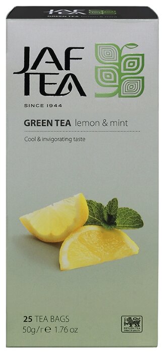 Чай зеленый Jaf Tea Silver collection Lemon & mint в пакетиках (фото modal 1)