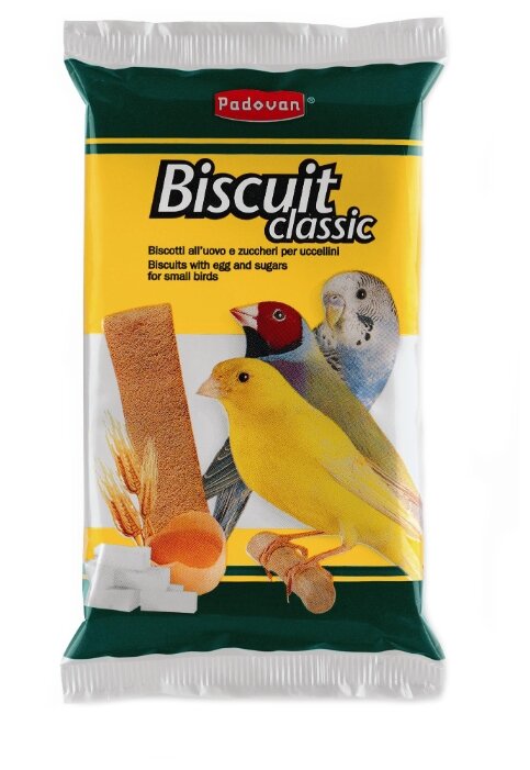 Лакомство для птиц Padovan Biscuit classic сладкие яичные (фото modal 1)