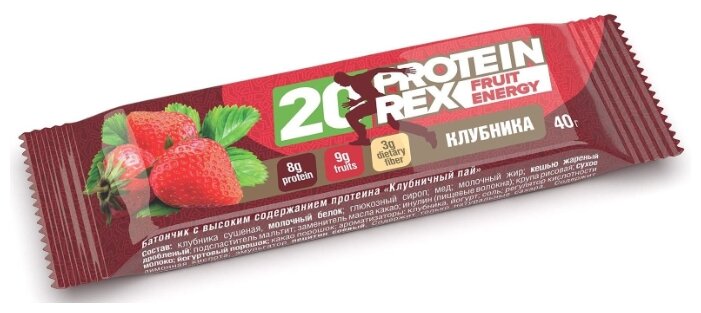 ProteinRex протеиновый батончик Fruit Energy 20% (40 г) (фото modal 1)