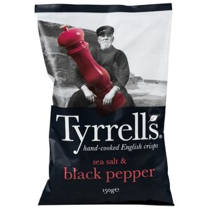 Чипсы Tyrrells картофельные с морской солью и черным перцем (фото modal nav 1)