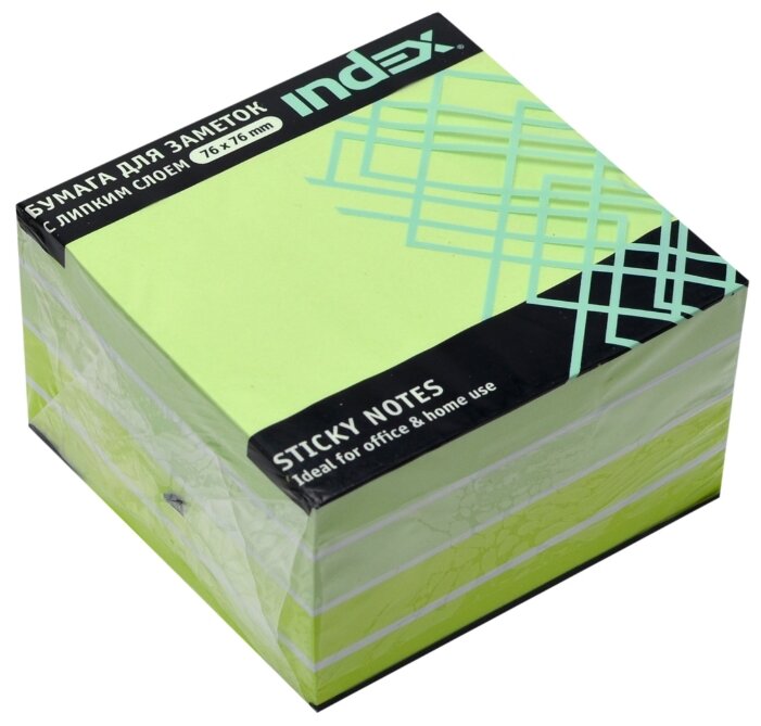 Index блок-закладка с липким слоем 76х76 мм, 450 листов (I433816/I433817) (фото modal 2)