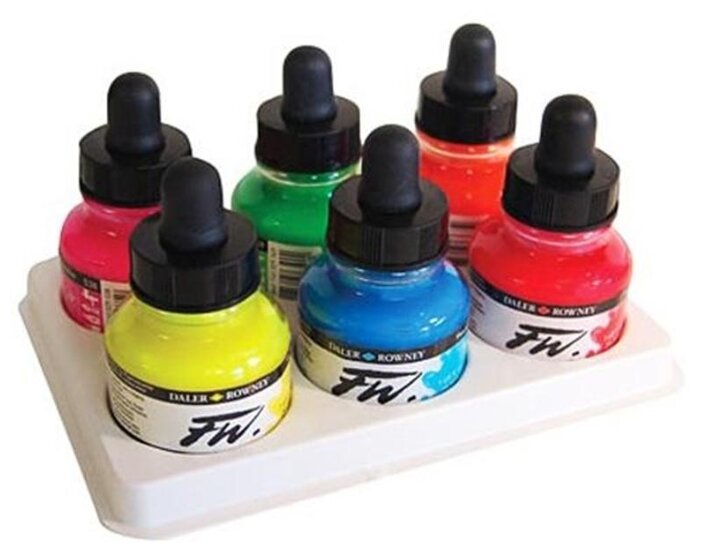 Чернила для перьевой ручки Daler-Rowney FW Artists Neon Colours Set (фото modal 1)