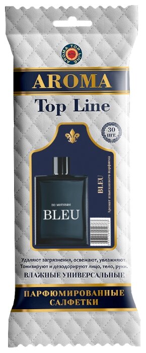 Влажные салфетки AROMA TOP LINE универсальные парфюмированные Bleu de Chanel №17 (фото modal 1)