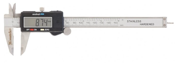Цифровой штангенциркуль matrix 31611 150 мм, 0.01 мм (фото modal 1)