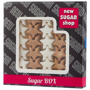 Сахар New SUGAR shop фигурный Sugar BOX Звёздочки сахарные тростниковые и белые (фото modal nav 1)