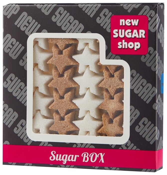 Сахар New SUGAR shop фигурный Sugar BOX Звёздочки сахарные тростниковые и белые (фото modal 1)