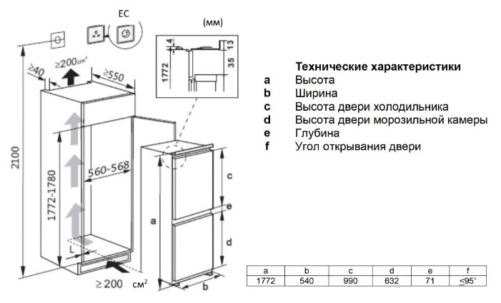 Встраиваемый холодильник LEX RBI 240.21 NF (фото modal 2)