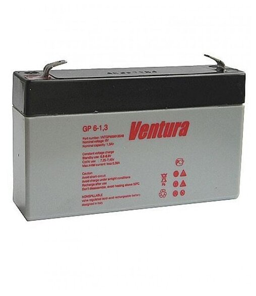 Аккумуляторная батарея Ventura GP 6-1.3 1.3 А·ч (фото modal 1)