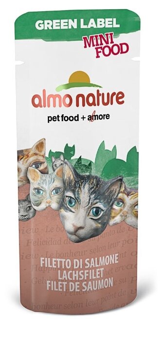 Лакомство для кошек Almo Nature Green Label Mini Food Филе лосося (фото modal 1)