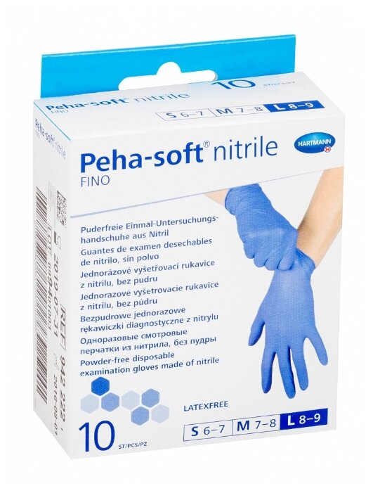 Перчатки смотровые Hartmann Peha-soft nitrile fino (фото modal 3)