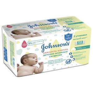 Влажные салфетки Johnson's Baby Нежность хлопка (фото modal nav 1)