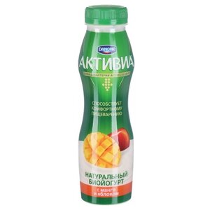 Питьевой йогурт Активиа с манго и яблоком 2%, 290 г (фото modal nav 1)