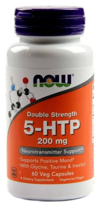 Аминокислота NOW 5-HTP 200 mg (60 капсул) (фото modal 1)