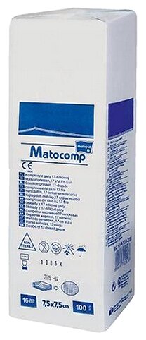 Matopat салфетки марлевые нестерильные 16-слойные 17-нит. Matocomp (фото modal 3)