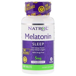 Мелатонин Natrol Melatonin 5 mg Time Release (100 таблеток) (фото modal nav 1)