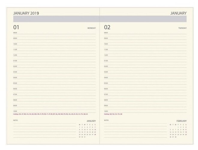 Ежедневник Daycraft Executive Diary датированный на 2019 год, натуральная кожа, А5, 200 листов (фото modal 3)
