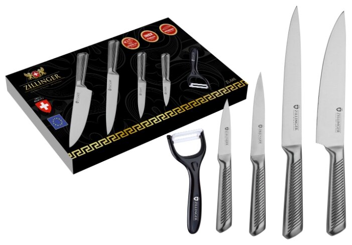 Набор Zillinger 4 ножа и овощечистка ZL-848 (фото modal 2)