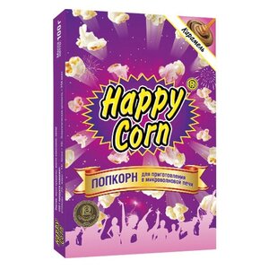 Попкорн Happy Corn Карамель в коробке в зернах, 100 г (фото modal nav 1)