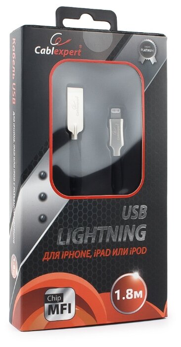 Кабель Cablexpert Platinum USB - Lightning (CC-P-APUSB02) 1.8 м (фото modal 2)